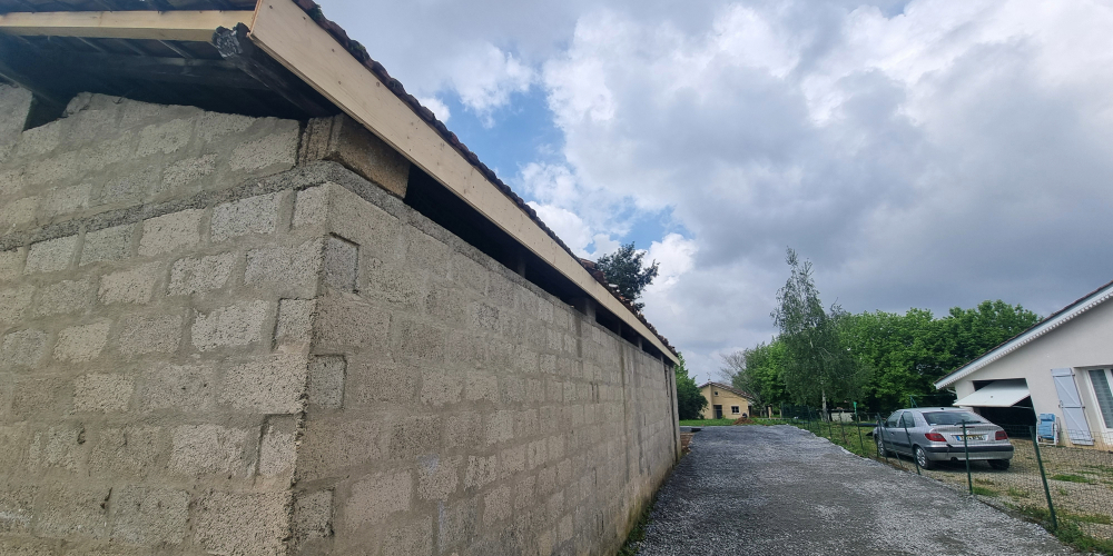 Fin de la préparation pour pose de la gouttière